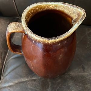 Vintage hull brown pitcher.  Has a couple of white spots shown in pictures